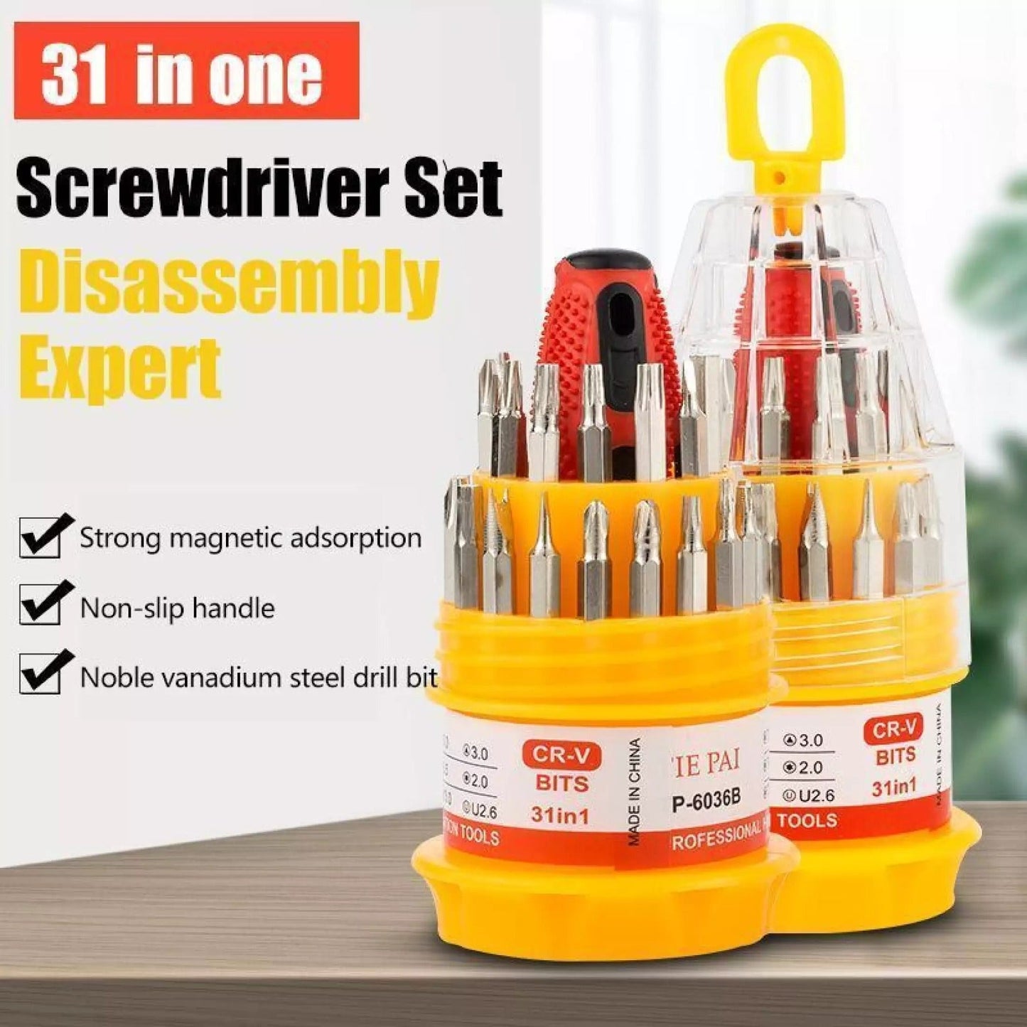 Universal Magnetic Screw Driver Kit 31 In 1