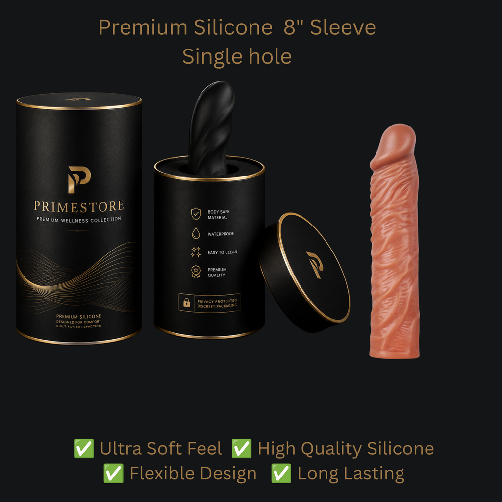 Silicone Single hole  Sleeve – 8 Inch (2 Size Options)