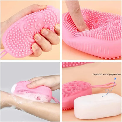 Super Soft Silicon Bubbles Bath Brush | Body Scrubber Bath Sponge Exfoliating Body Brush