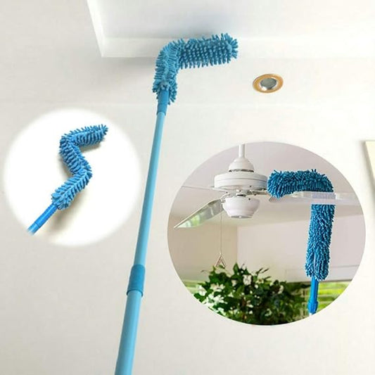 Fan Duster Flexible Micro Fiber Duster With Telescopic Stainless Steel Handle