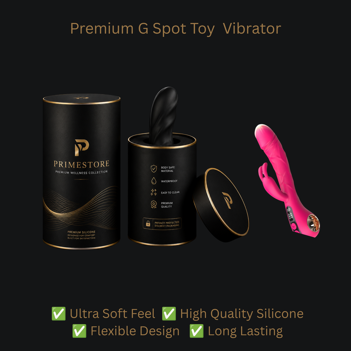 Dual-Motion Silicone G Spot Rabbit Massager – 9 Modes