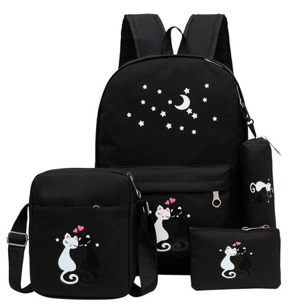 4-piece School Bag Set/ Backpack Children School Bags for Girls Boys