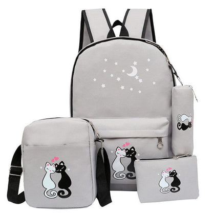 4-piece School Bag Set/ Backpack Children School Bags for Girls Boys