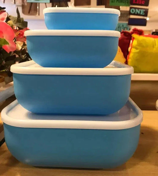 Pack of 4 Food Storage Lunch Boxes | BPA-Free, Stackable, and Leak-Proof Containers